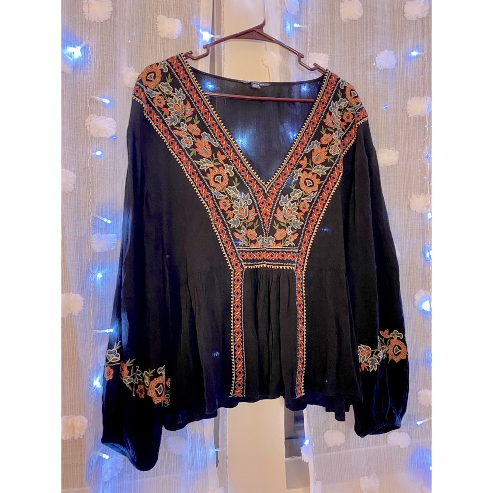 Navy Blue 3/4 Blouse